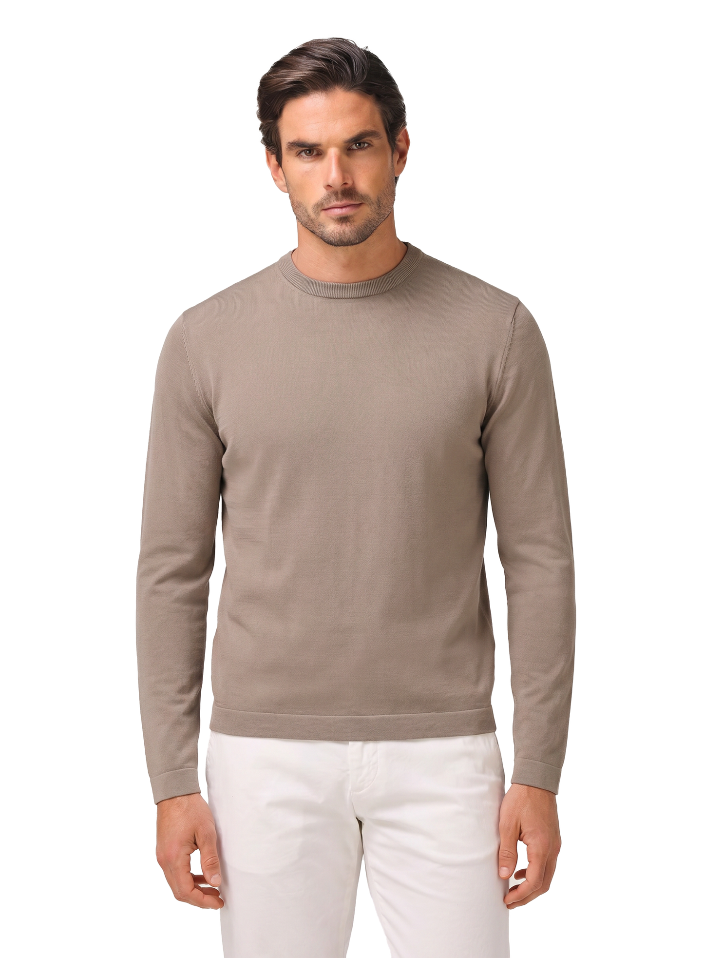 Biaritz crewneck van katoen | FULL_WIDTH | Beige 