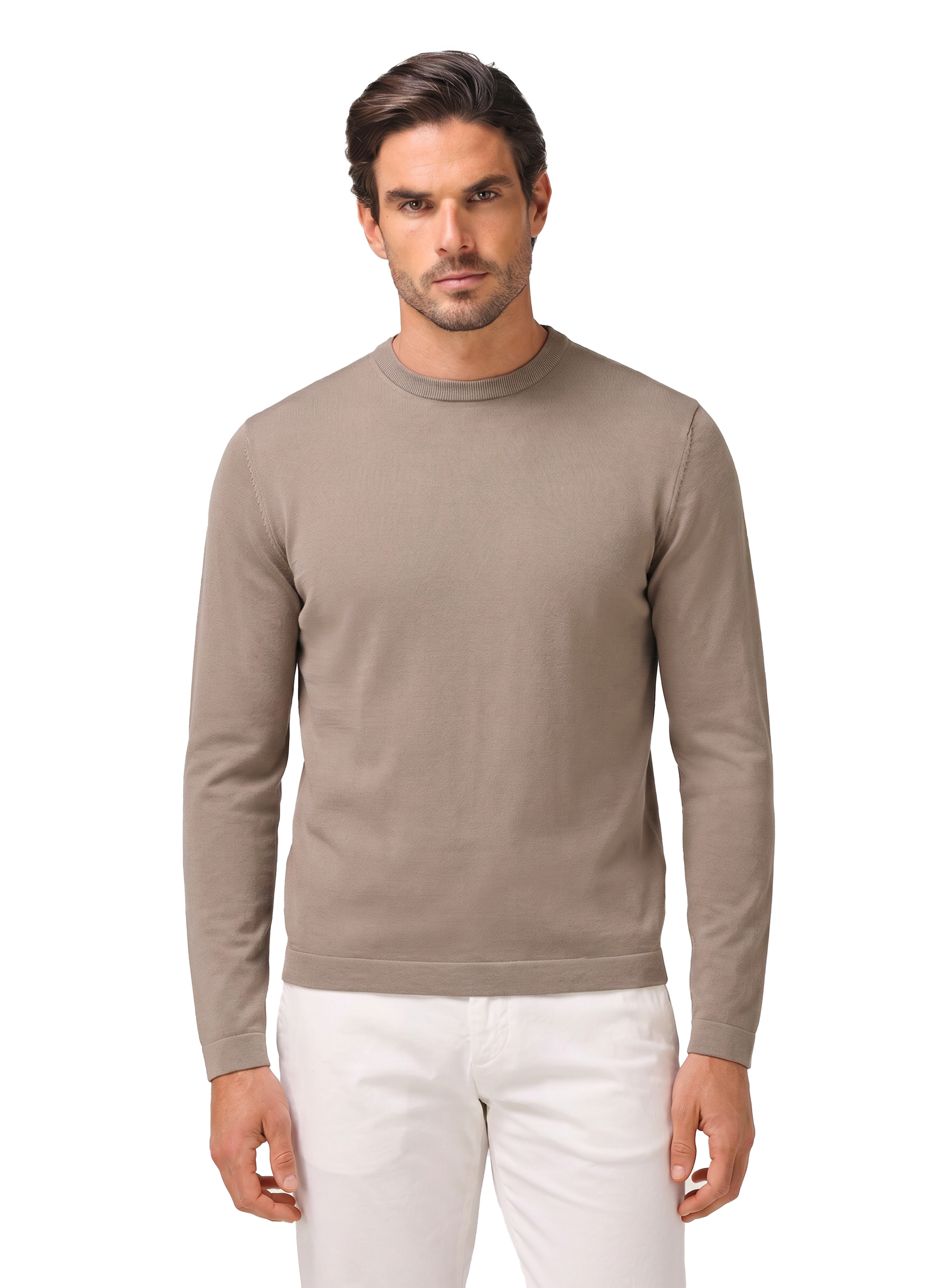 Biaritz crewneck van katoen | FULL_WIDTH | Beige 