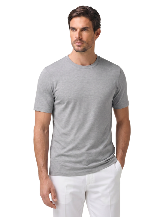 T-shirt van katoen | MODEL | FULL_WIDTH | Grijs 