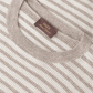 Gestreept t-shirt van linnen en katoen | FULL_WIDTH | Beige