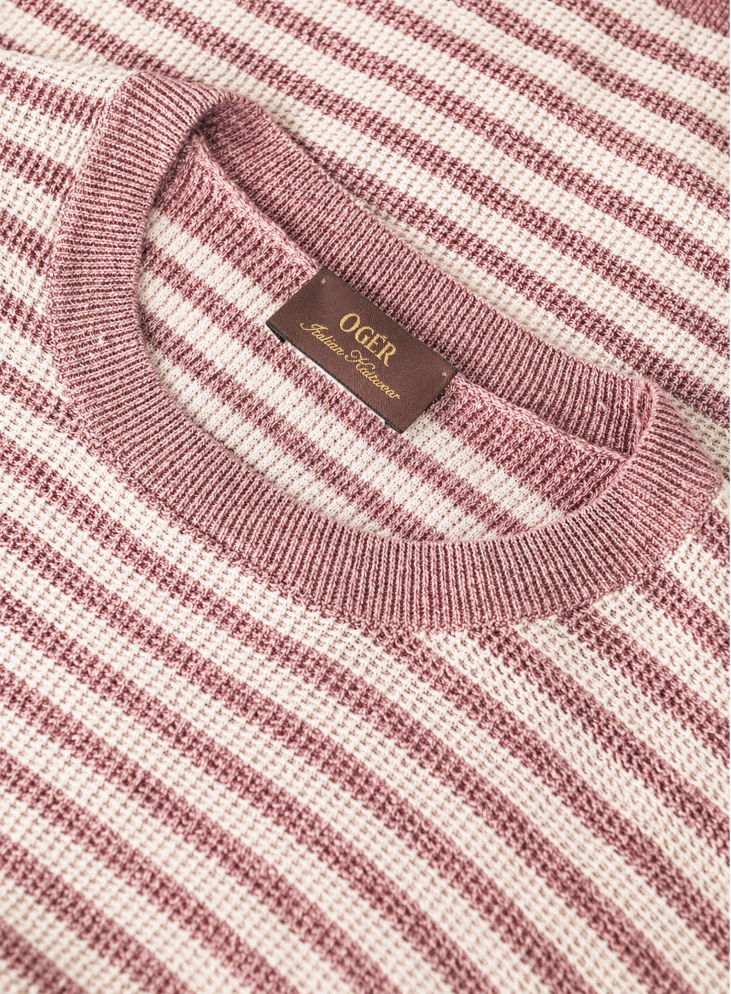 Gestreept t-shirt van linnen en katoen | FULL_WIDTH | ROZE