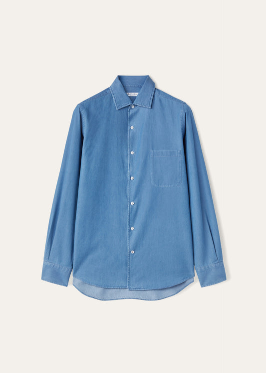 Shirt van katoen | BG_TRANSPARENT | Blauw