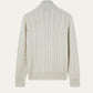 Half-zip trui van baby cashmere | BG_TRANSPARENT | L.Grijs