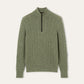 Half-zip trui van baby cashmere | BG_TRANSPARENT | Groen