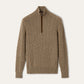 Half-zip trui van baby cashmere | BG_TRANSPARENT | Bruin