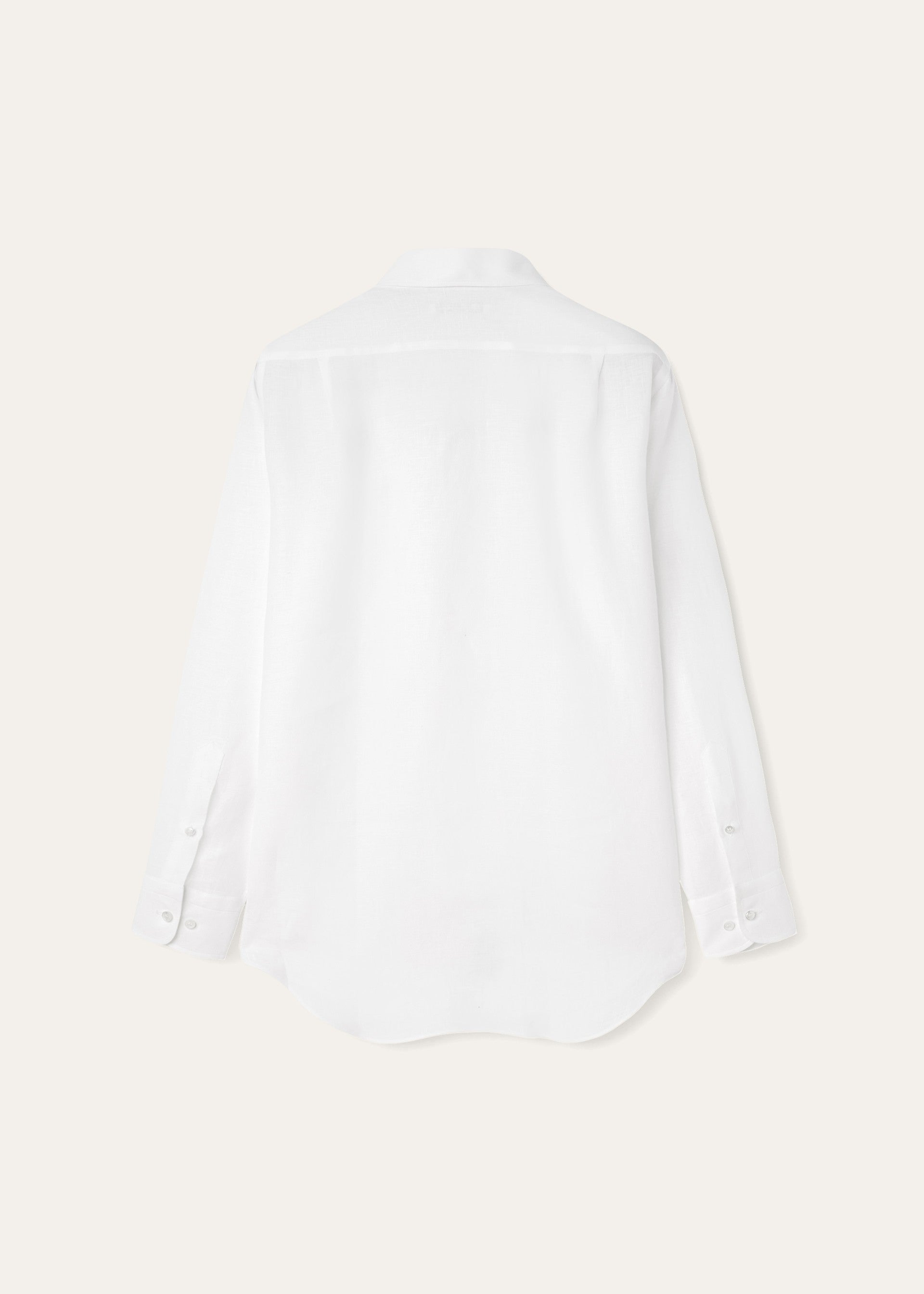 André linnen shirt | BG_TRANPARENT | Wit