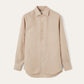 Gemêleerd shirt van linnen | BG_TRANSPARENT | Beige