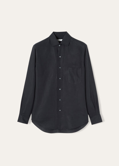 André linnen shirt | BG_TRANSPARENT | BLUE NAVY
