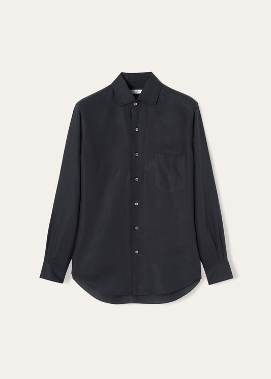 André linnen shirt | BG_TRANSPARENT | BLUE NAVY