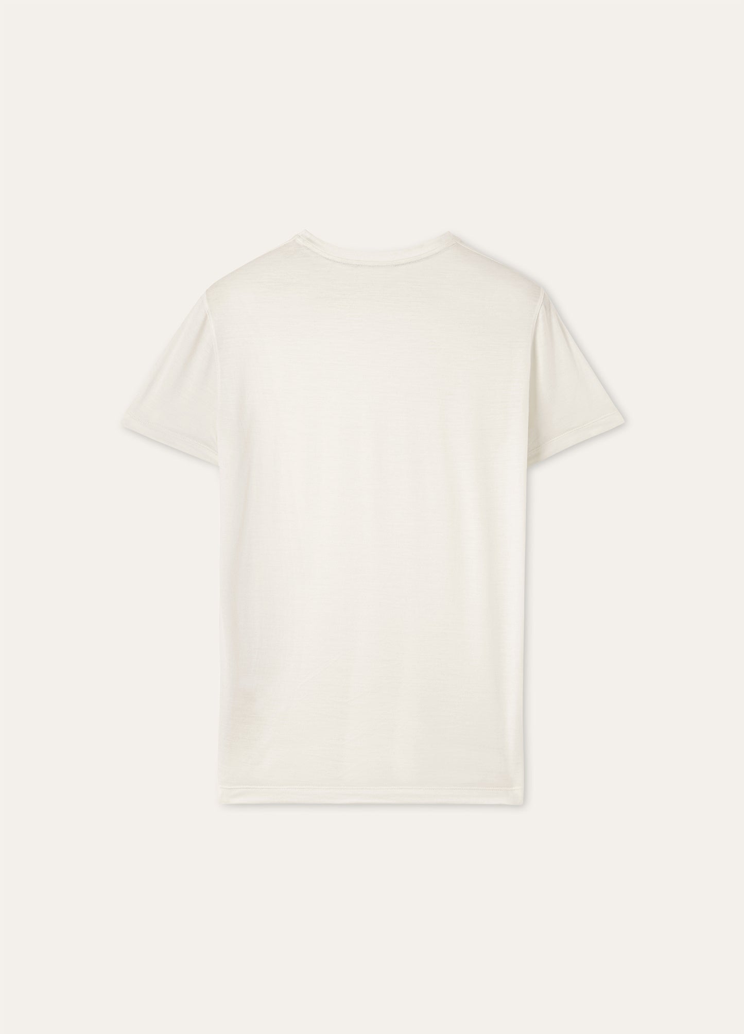 T-shirt van scheerwol | BG_TRANSPARENT | Wit