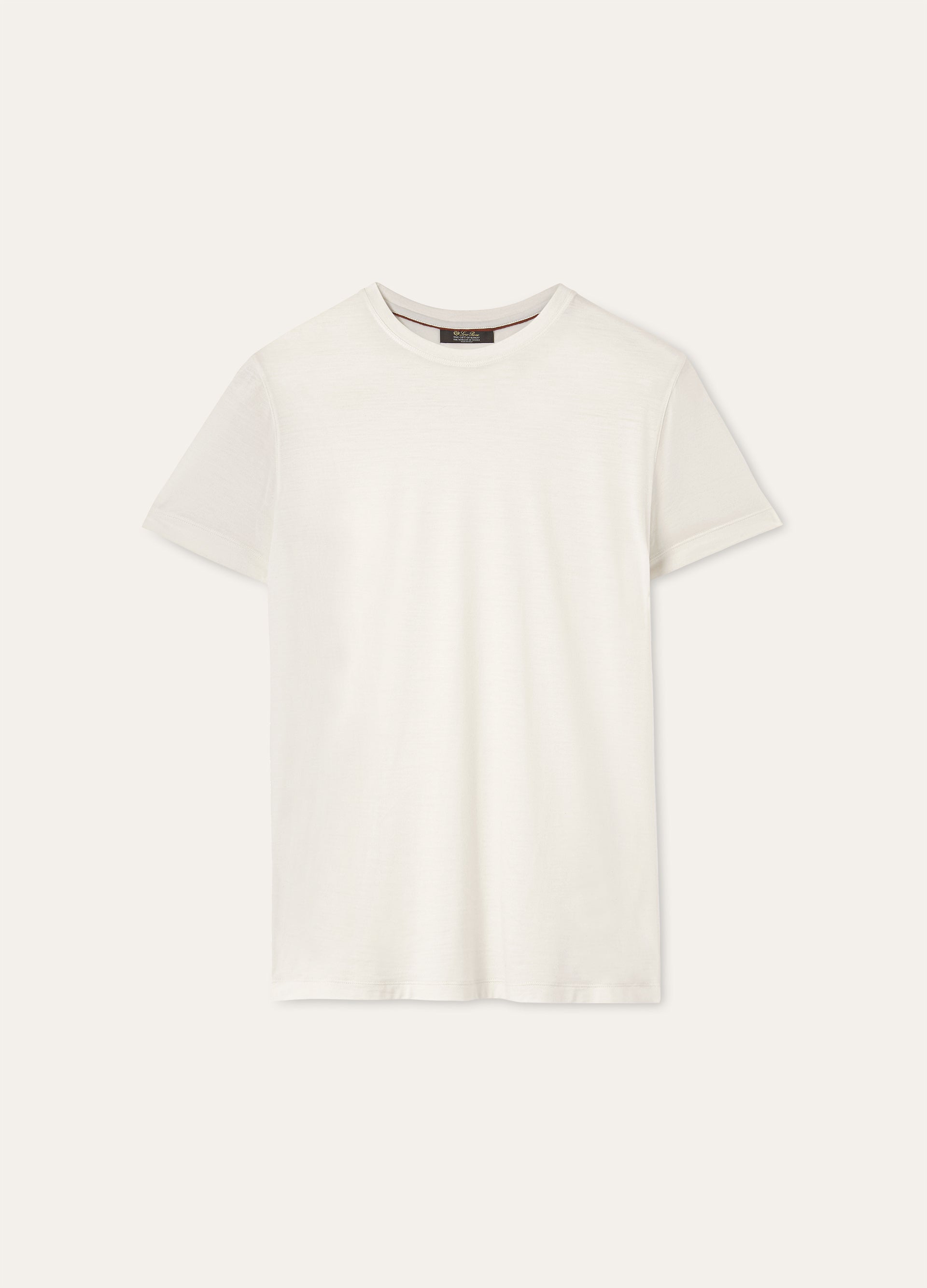 T-shirt van scheerwol | BG_TRANSPARENT | Wit