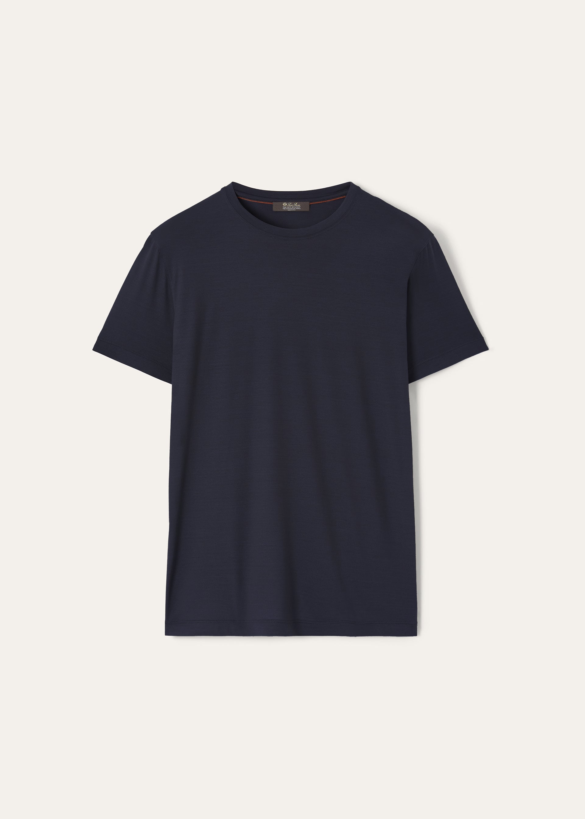 T-shirt van scheerwol | BG_TRANSPARENT | BLUE NAVY