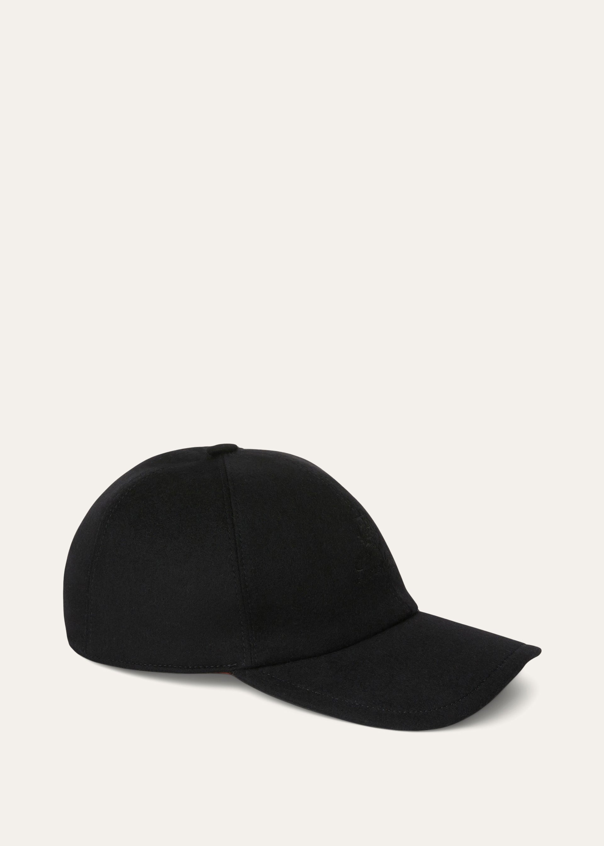 Baseball pet van cashmere | BG_TRANSPARENT | Zwart