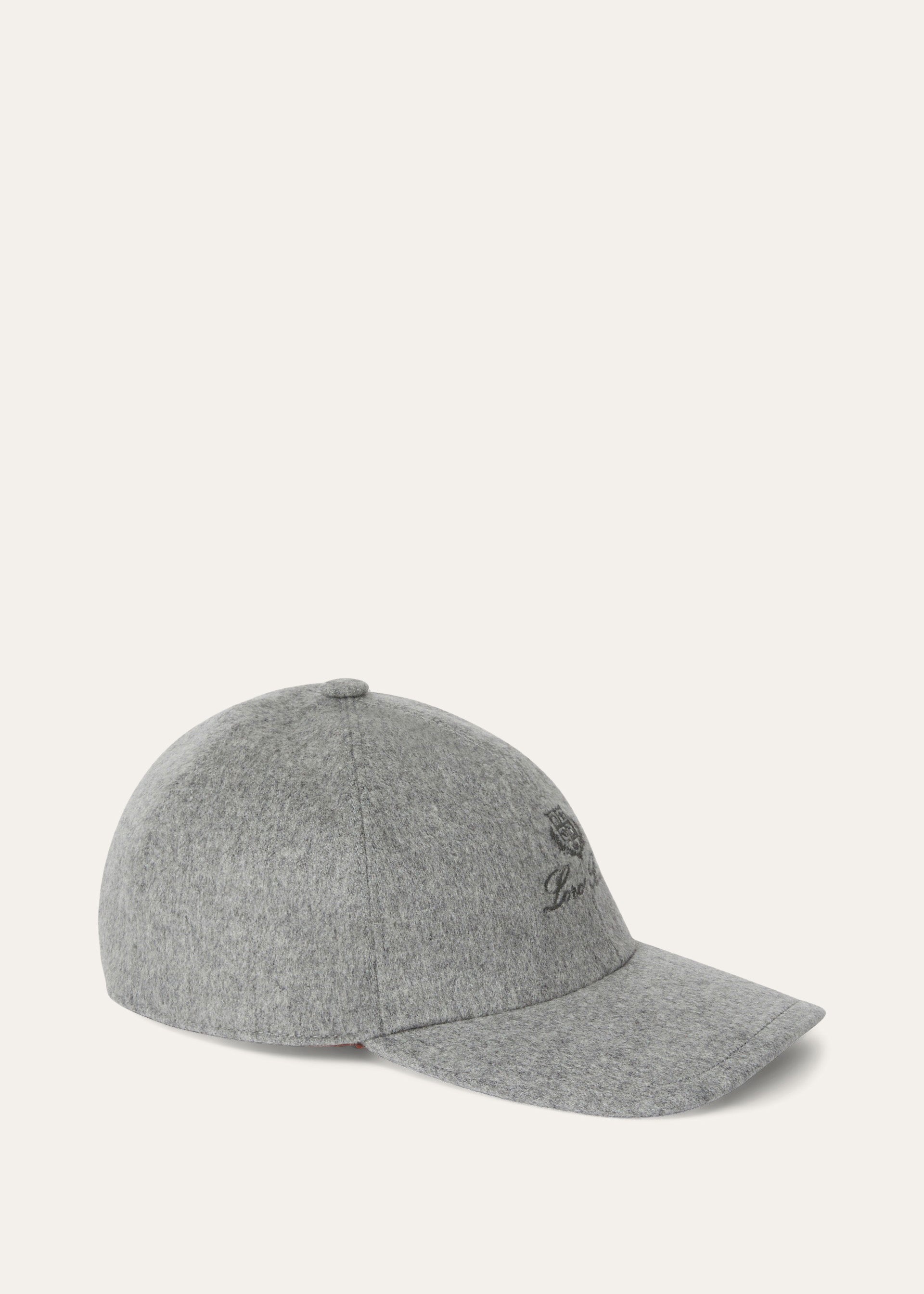 Baseball pet van cashmere | BG_TRANSPARENT | GRIJS MELEE