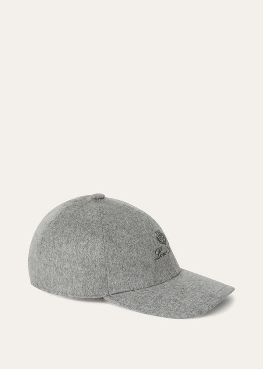 Baseball pet van cashmere | BG_TRANSPARENT | GRIJS MELEE