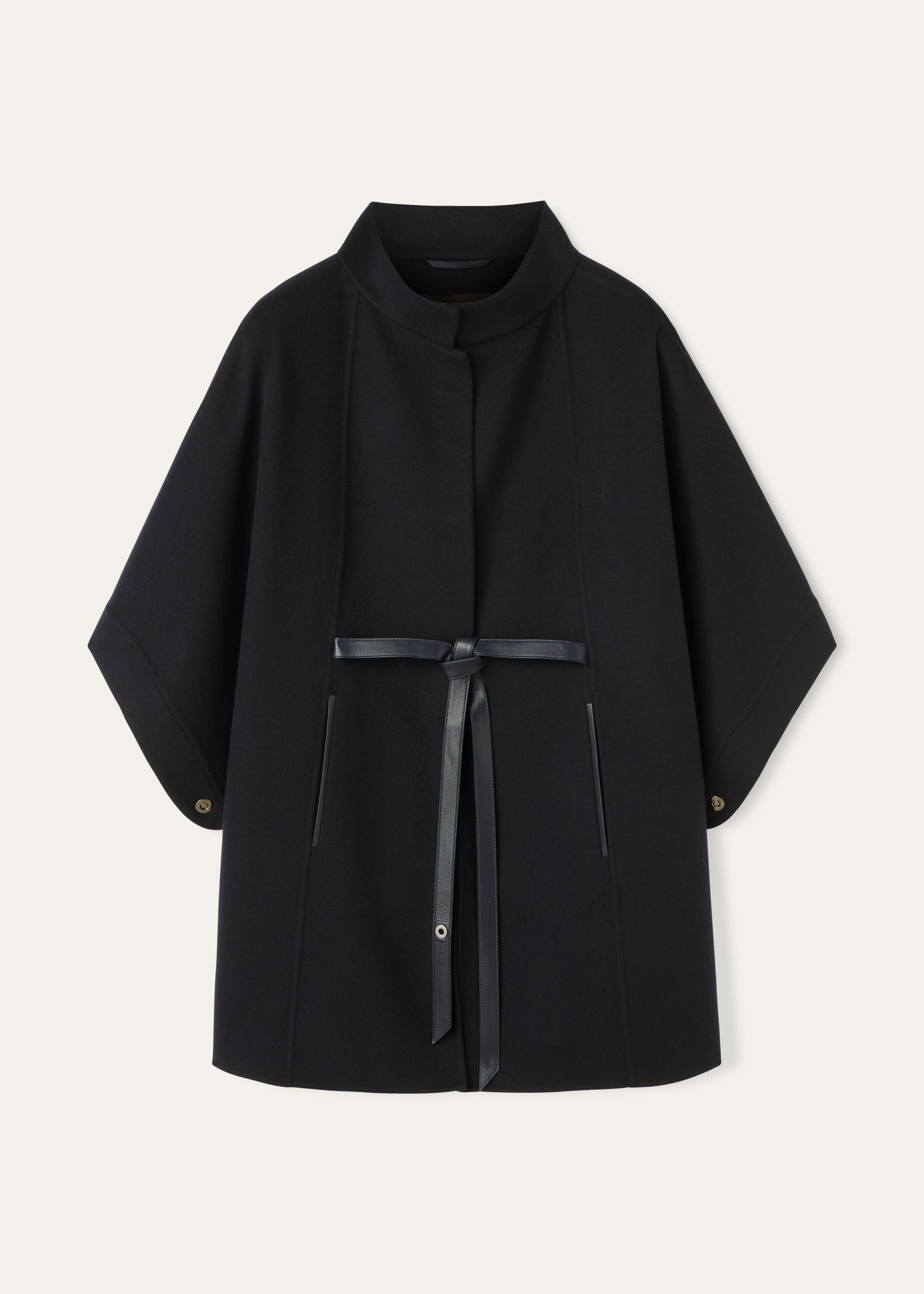 Cashmere Cape | BG_TRANSPARENT | BLUE NAVY