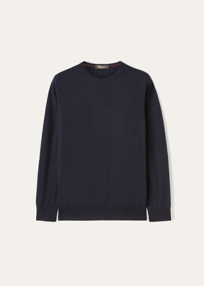 Crewneck van Wish® Wol | BG_TRANSPARENT | D.blauw