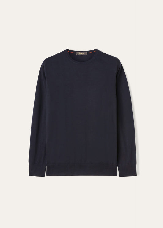 Crewneck van Wish® Wol | BG_TRANSPARENT | D.blauw