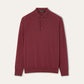 Longsleeve polo van wol | BG_TRANSPARENT | DARK BORDEAUX