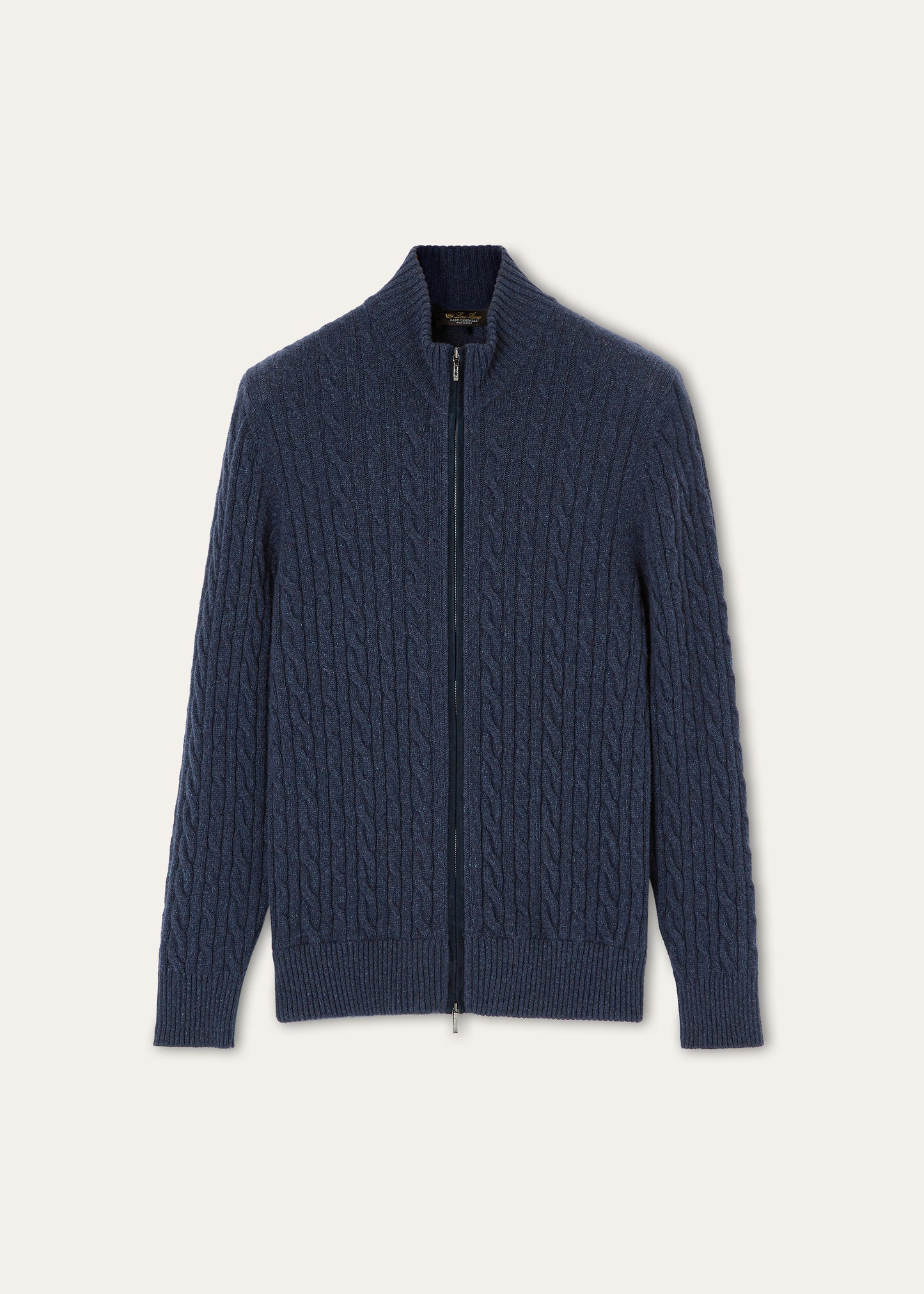 Ritsvest van cashmere | BG_TRANSPARENT | Blauw