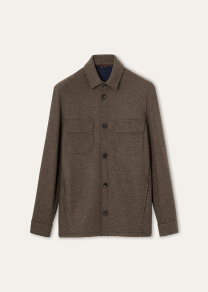 Overshirt van cashmere | BG_TRANSPARENT | Bruin