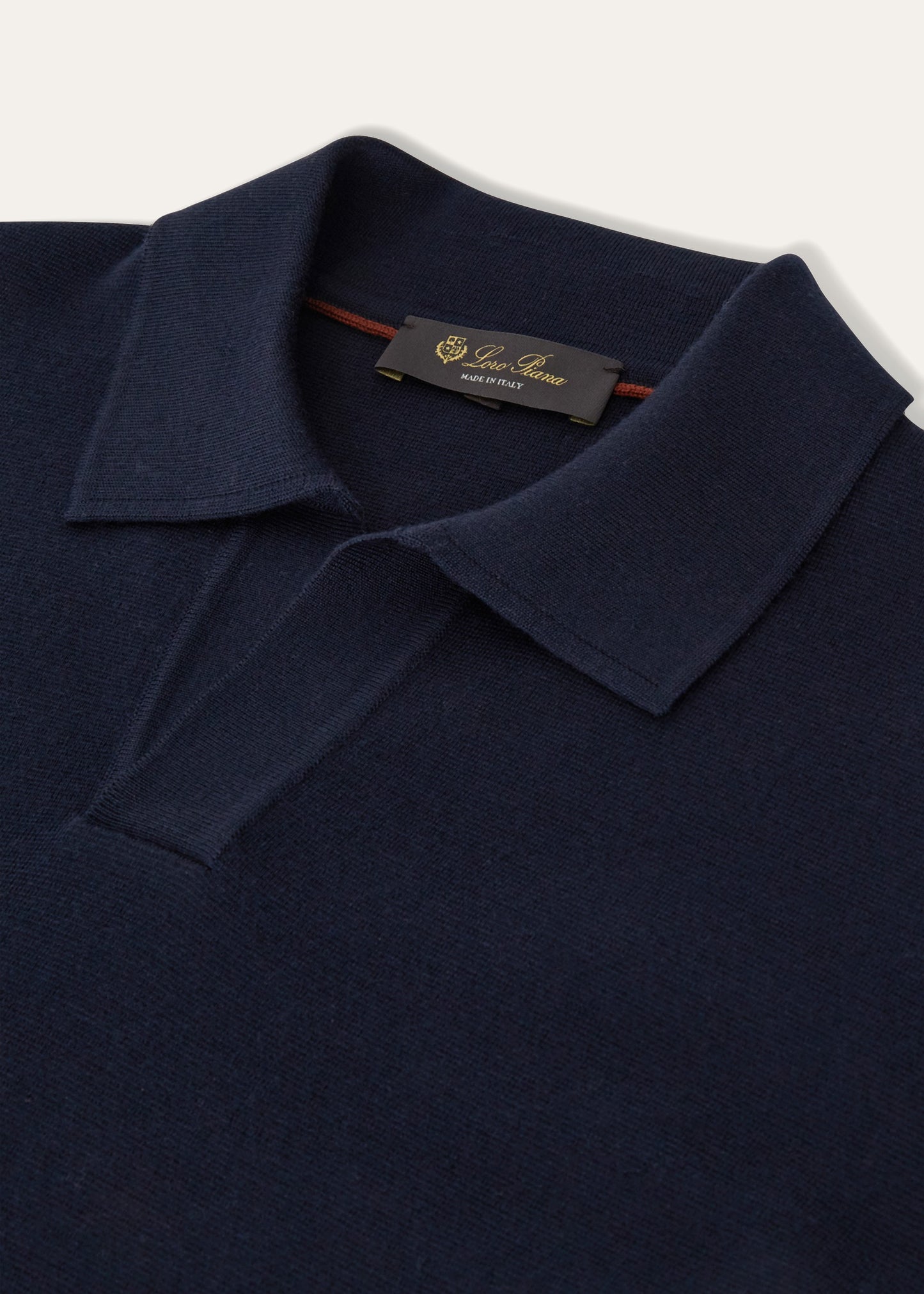 Buttonless polo van wol | BG_TRANSPARENT | BLUE NAVY