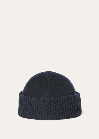 Beanie van cashmere | BG_TRANSPARENT | Marine