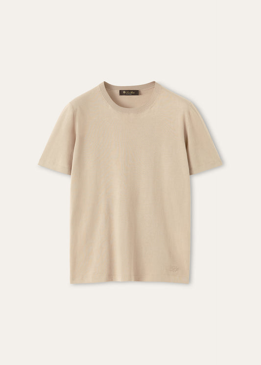 Angera t-shirt van katoen | BG_TRANSPARENT | CARAMEL