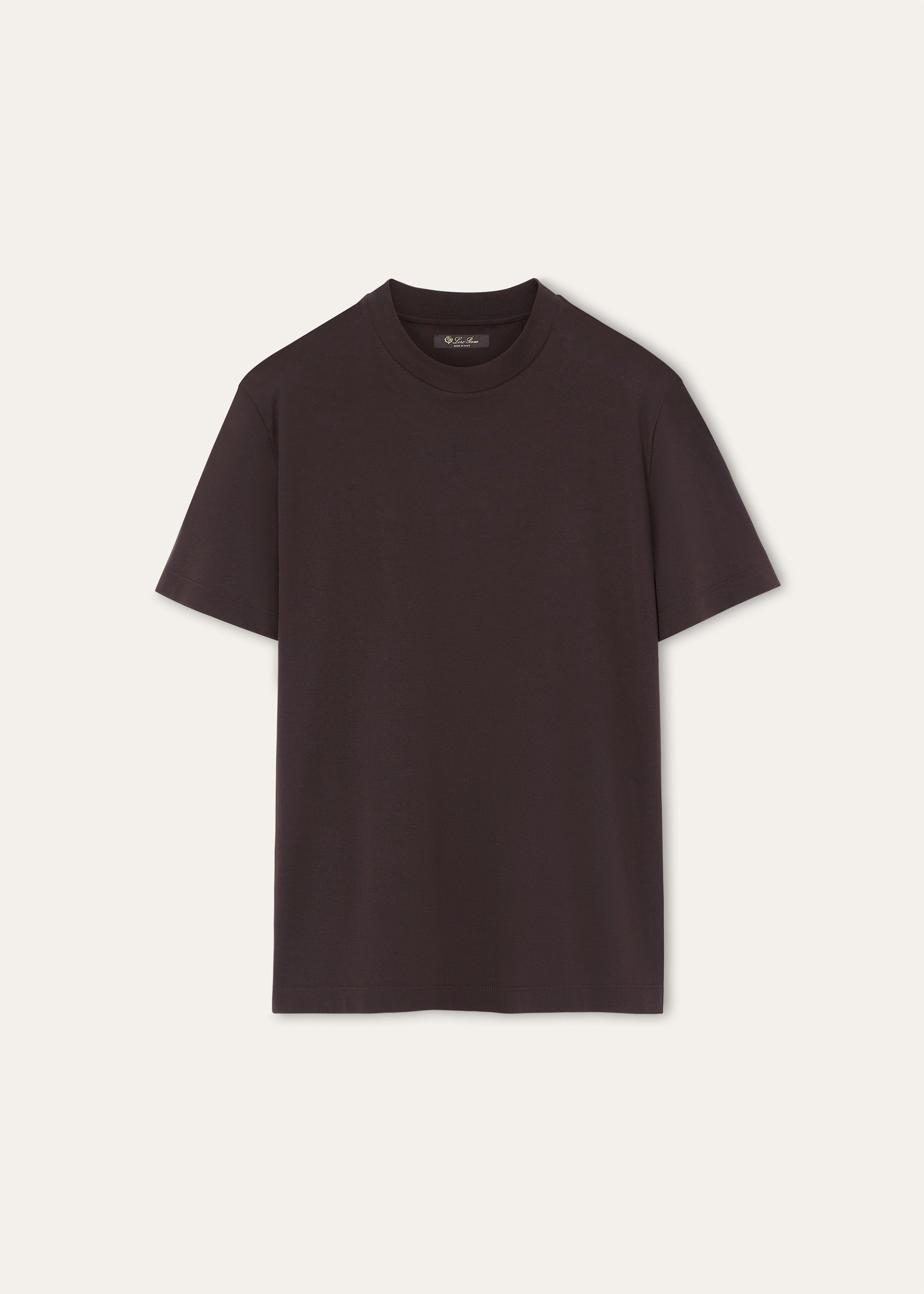 T-shirt van katoen | BG_TRANSPARENT | Bruin