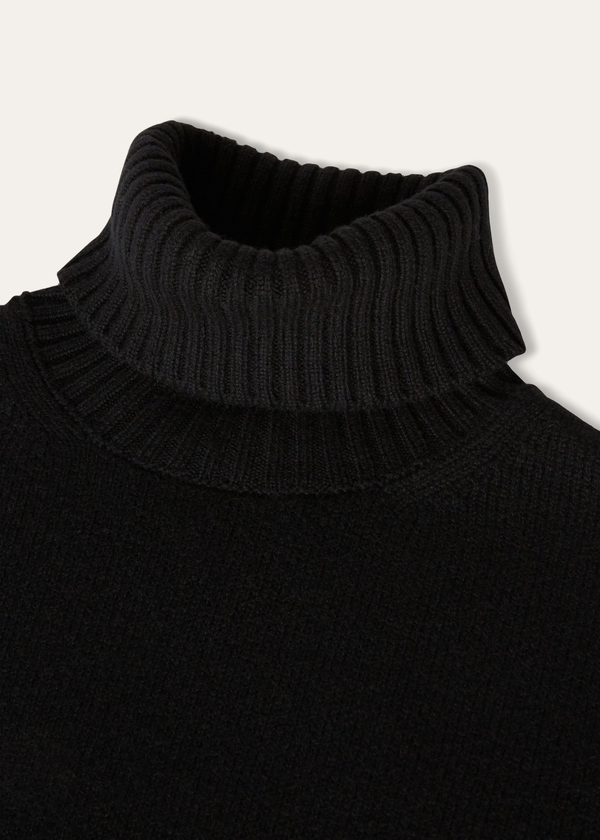 Coltrui van baby cashmere | BG_TRANSPARENT | Zwart