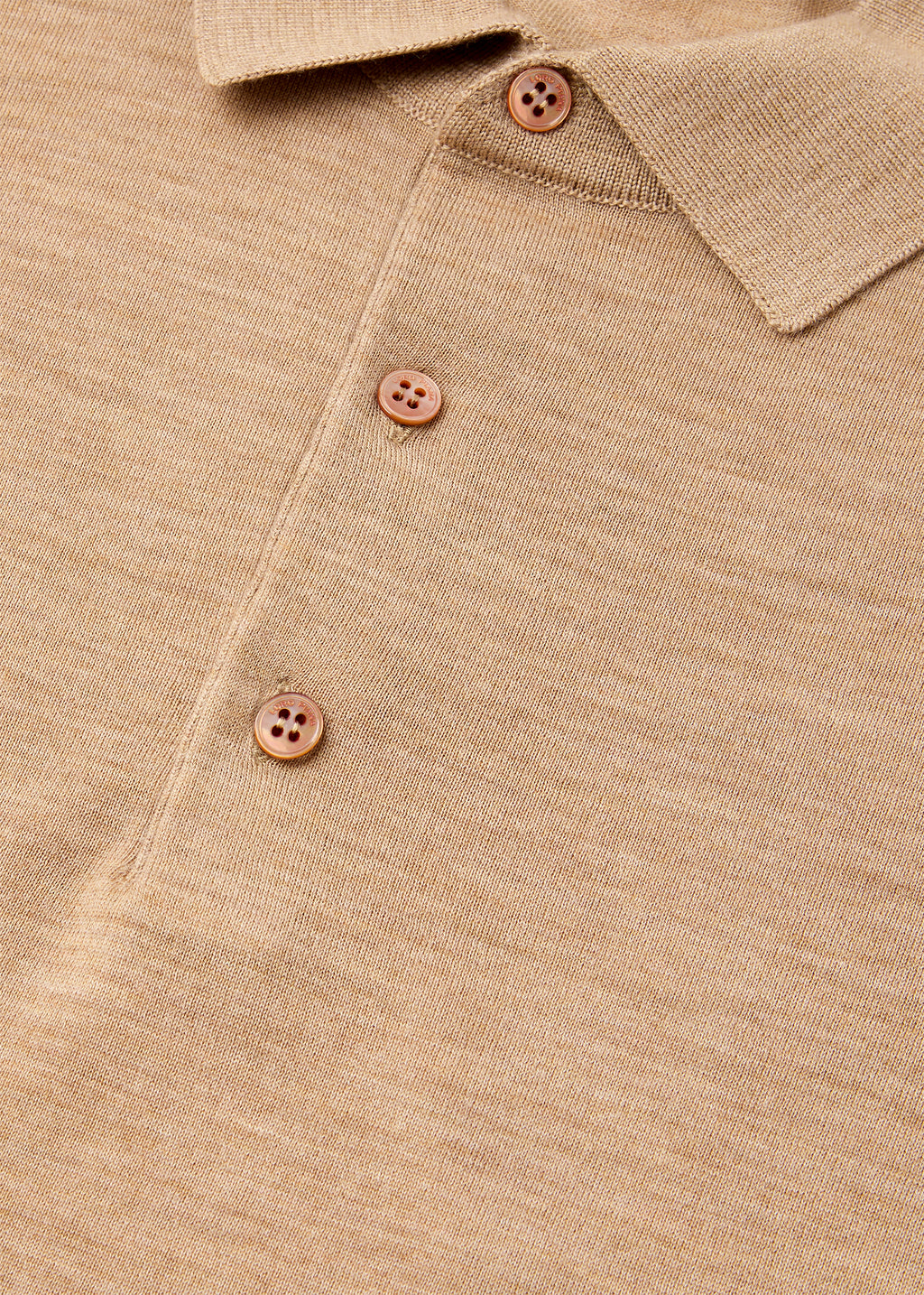 Polo van Wish® Wool met korte mouwen | FULL_WIDTH | Camel