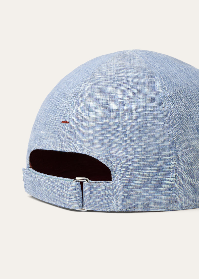 Linnen baseball pet | BG_TRANSPARENT | L.Blauw
