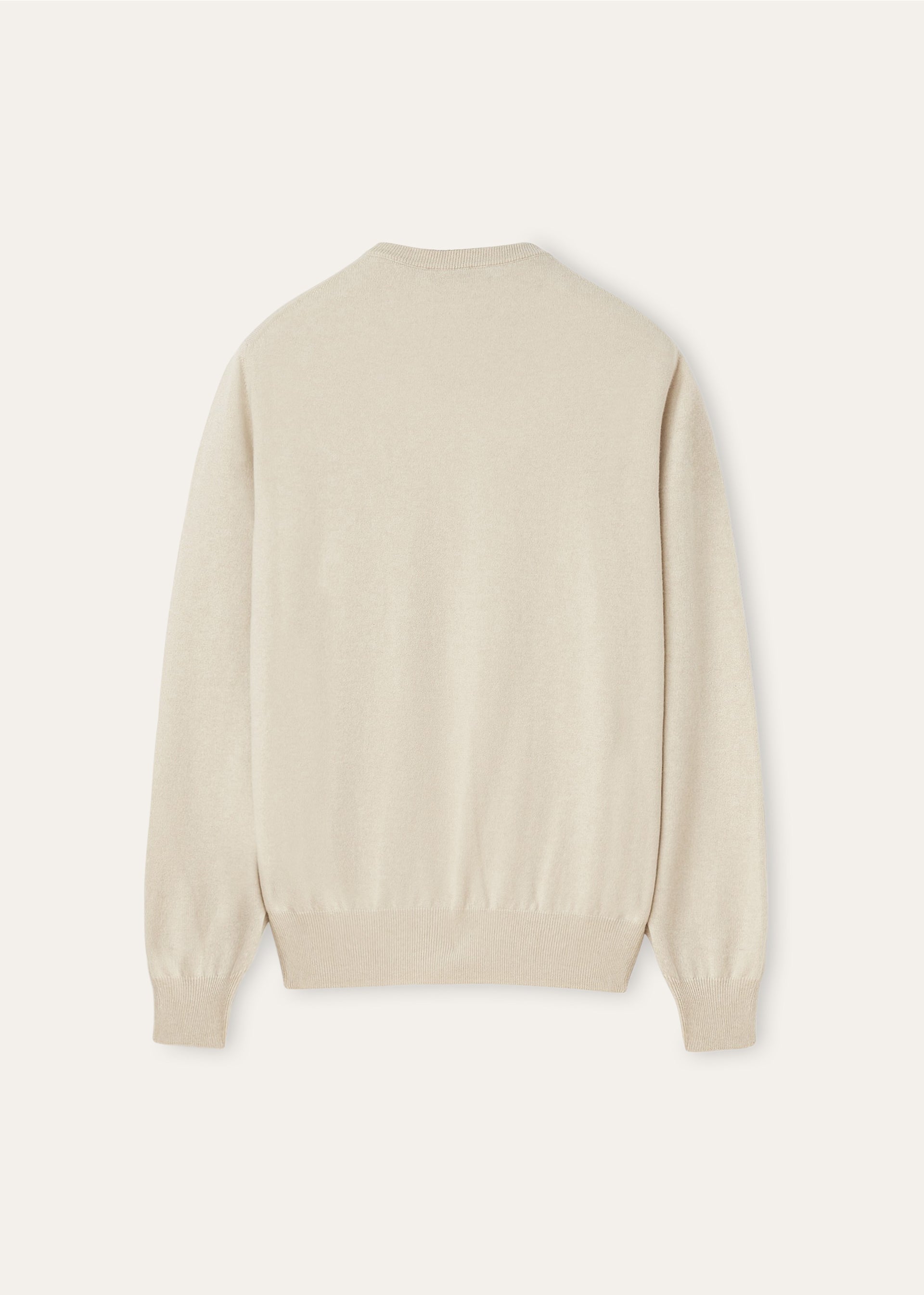 Crewneck van baby cashmere  | BG_TRANSAPRENT | ZAND