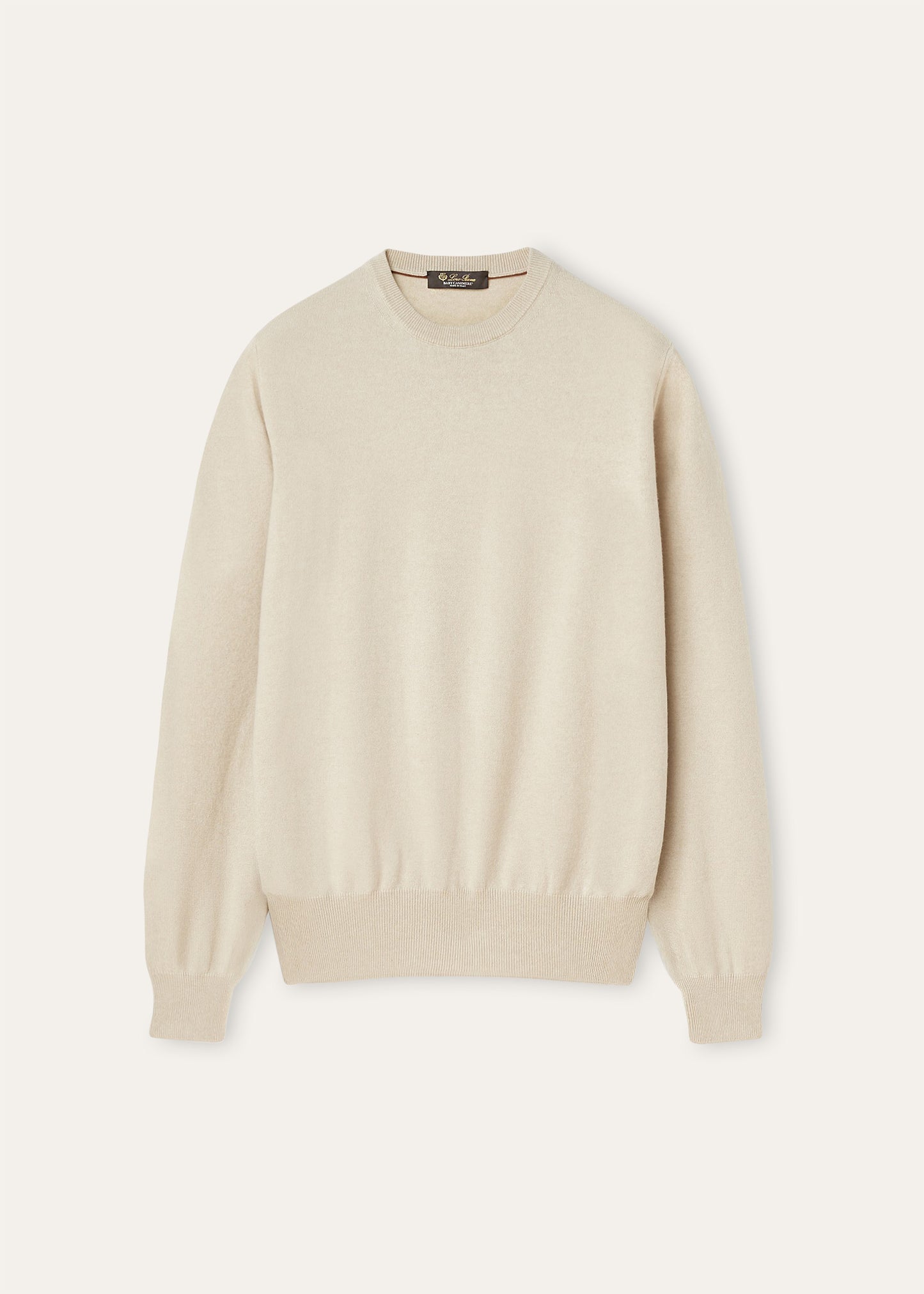 Crewneck van baby cashmere  | BG_TRANSAPRENT | ZAND