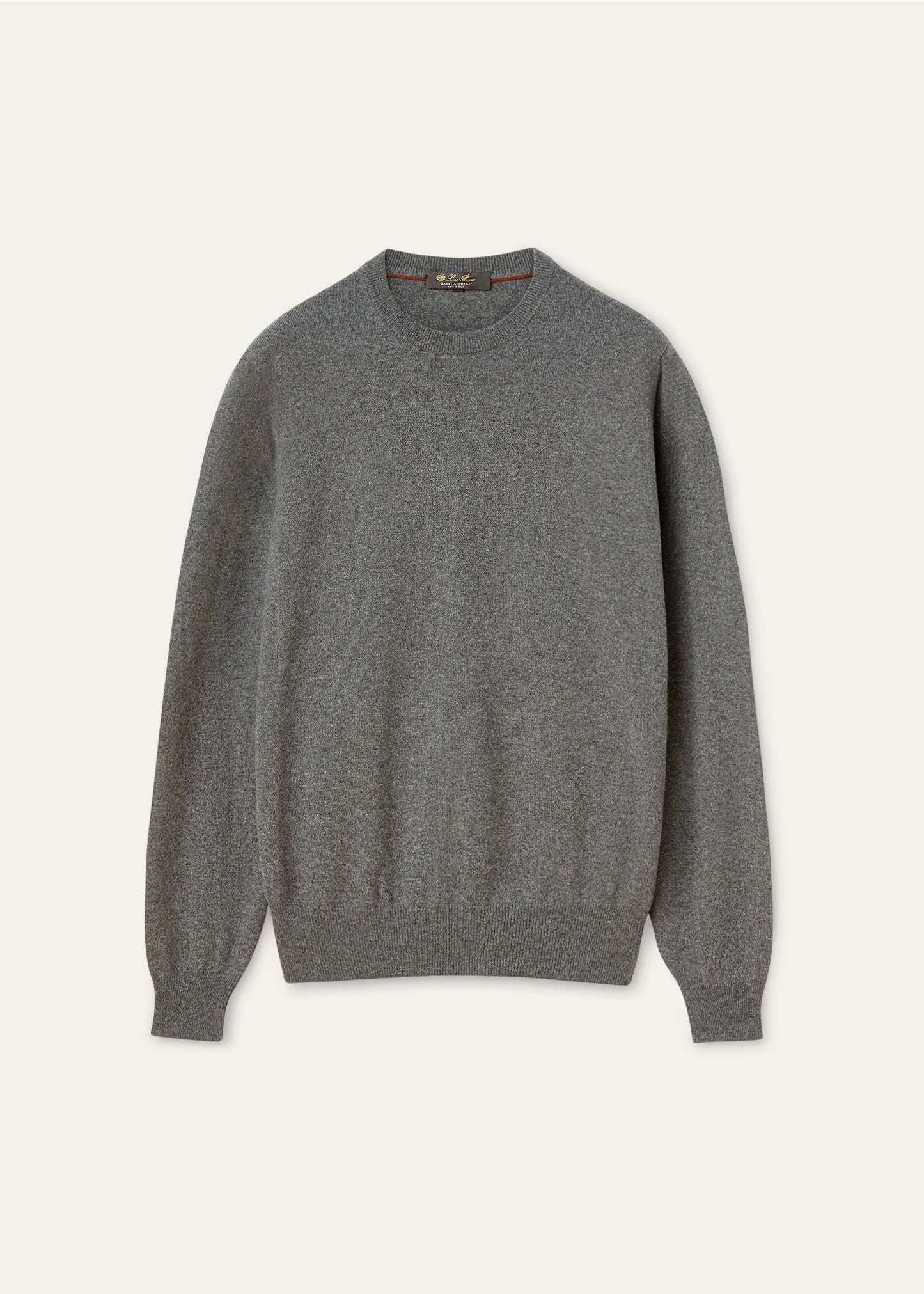 Crewneck van baby cashmere  | BG_TRANSAPRENT | Grijs