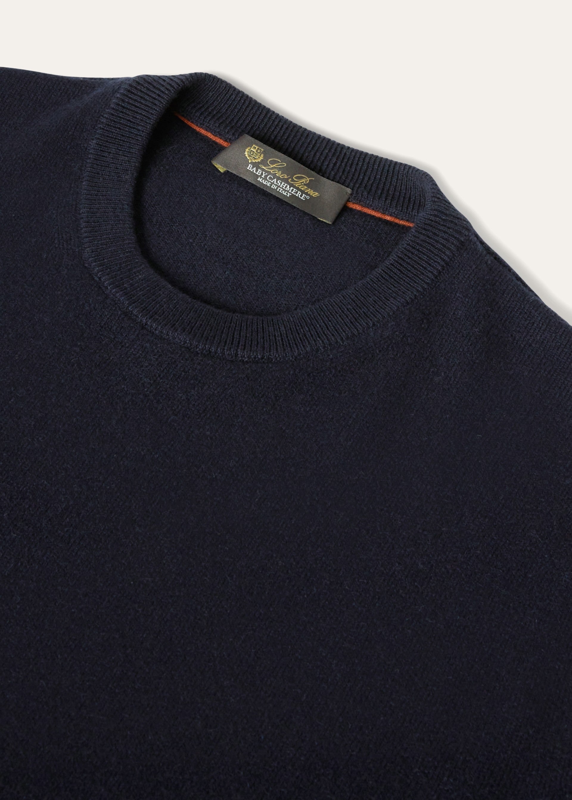 Crewneck van baby cashmere  | BG_TRANSAPRENT | FULL_WIDTH | BLUE NAVY