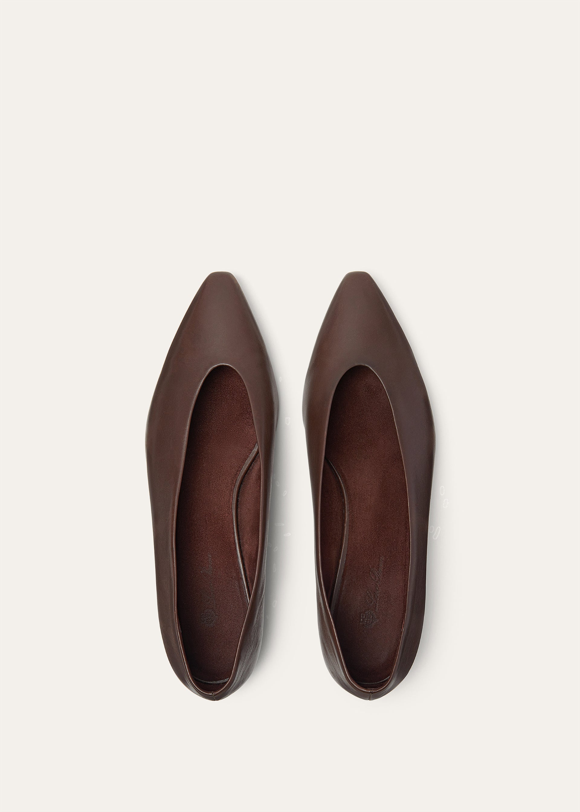 Leren ballerina | BG_TRANSPARENT | Bruin