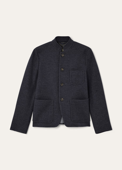Sweater jacket van cashmere | BG_TRANSPARENT |  BLUE NAVY