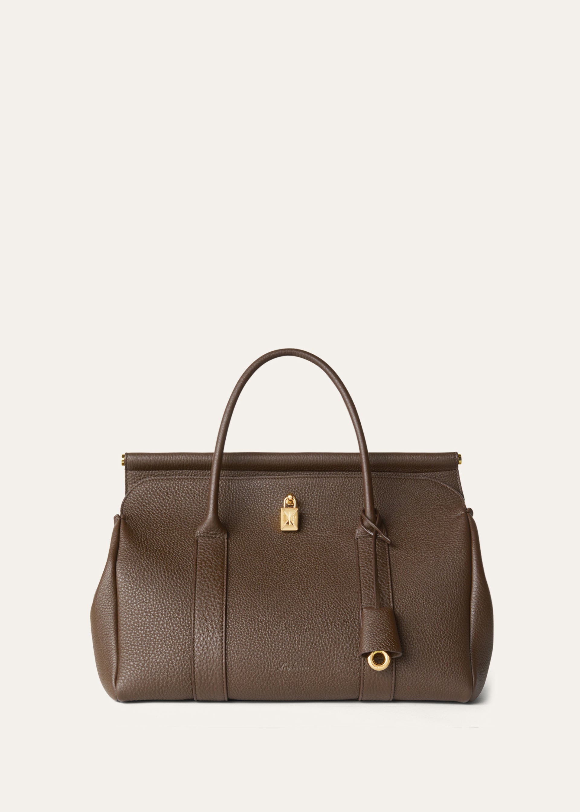 Loom bag van leer | BG_TRANSPARANT | TAUPE
