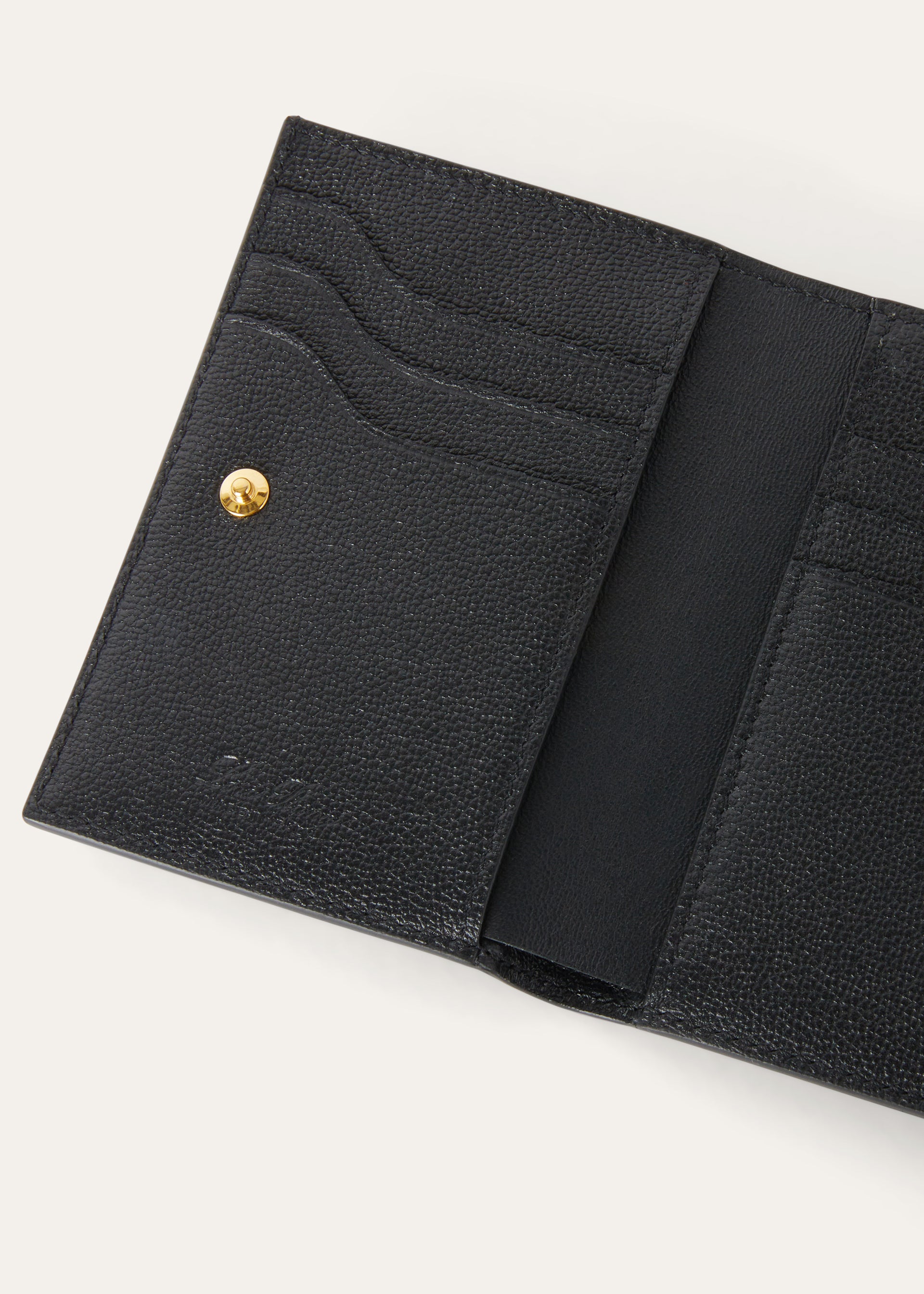 Bifold portemonnee van leer | BG_TRANSPARENT | Black