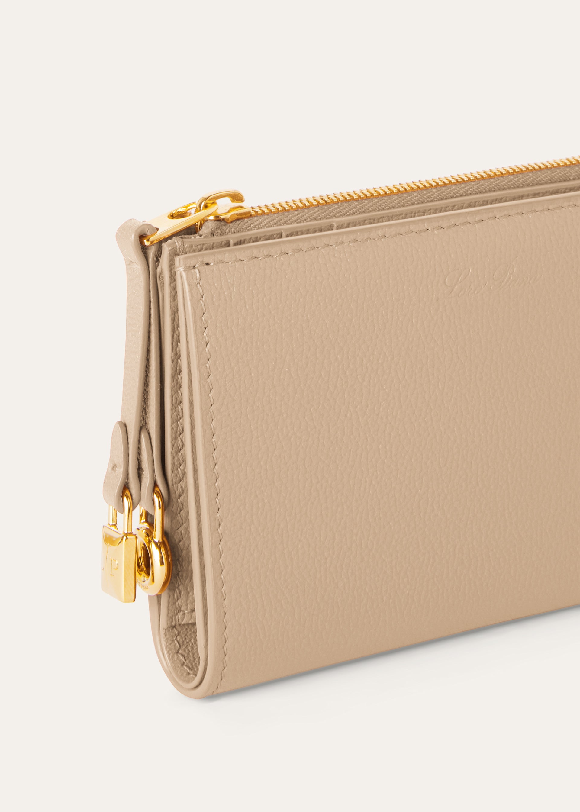 Bifold portemonnee van leer | BG_TRANSPARENT | TAUPE