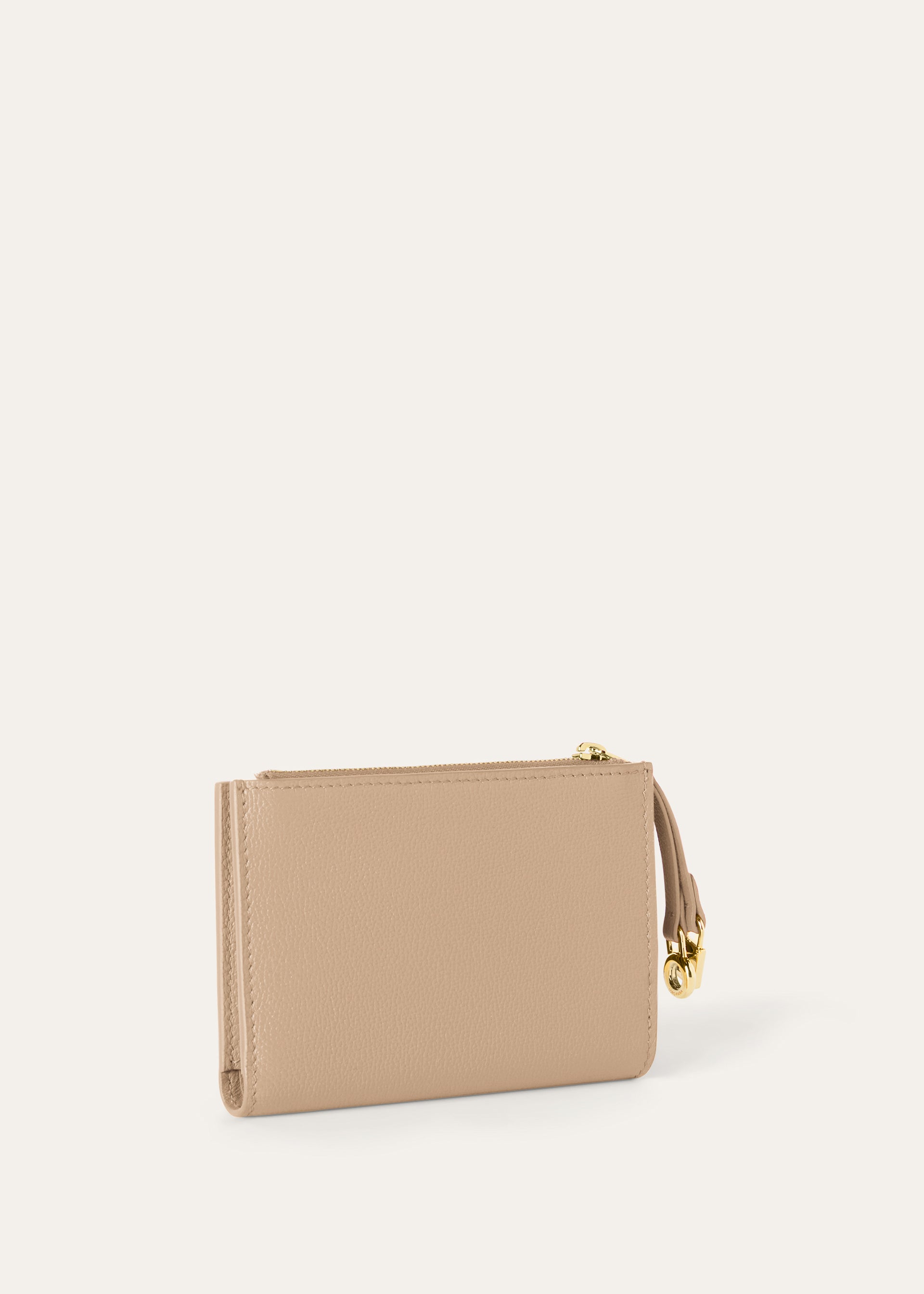 Bifold portemonnee van leer | BG_TRANSPARENT | TAUPE