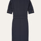 Jurk van linnen en wol | BG_TRANSPARENT | BLUE NAVY