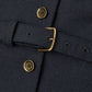 Jurk van linnen en wol | FULL_WIDTH | BLUE NAVY