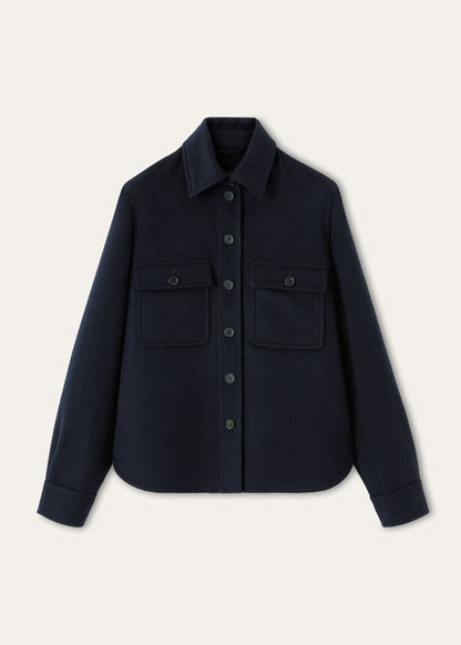 Yannis cashmere overshirt | BG_TRANSPARENT | BLUE NAVY