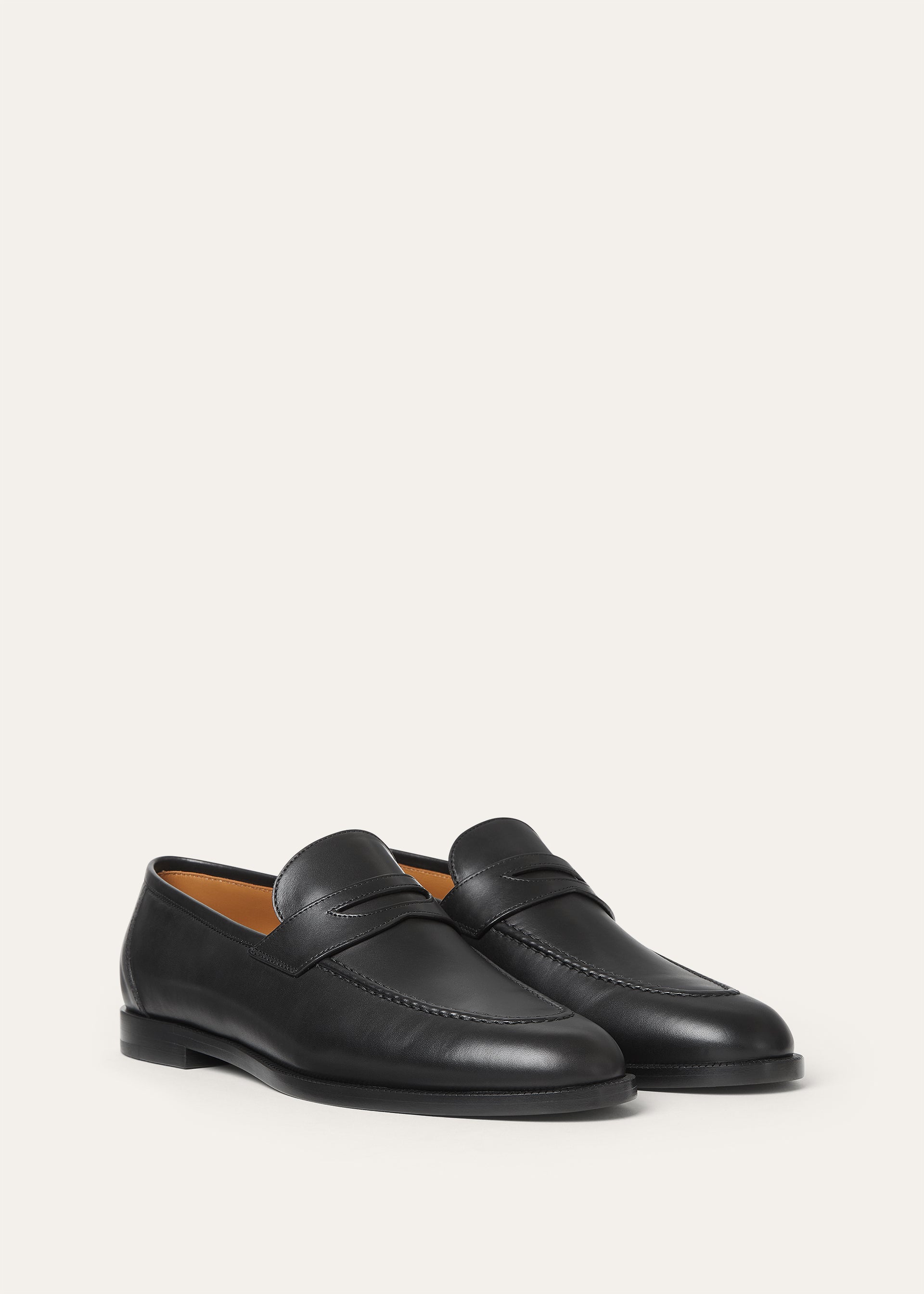 Sergio loafers van leer | BG_TRANSPARENT | Zwart