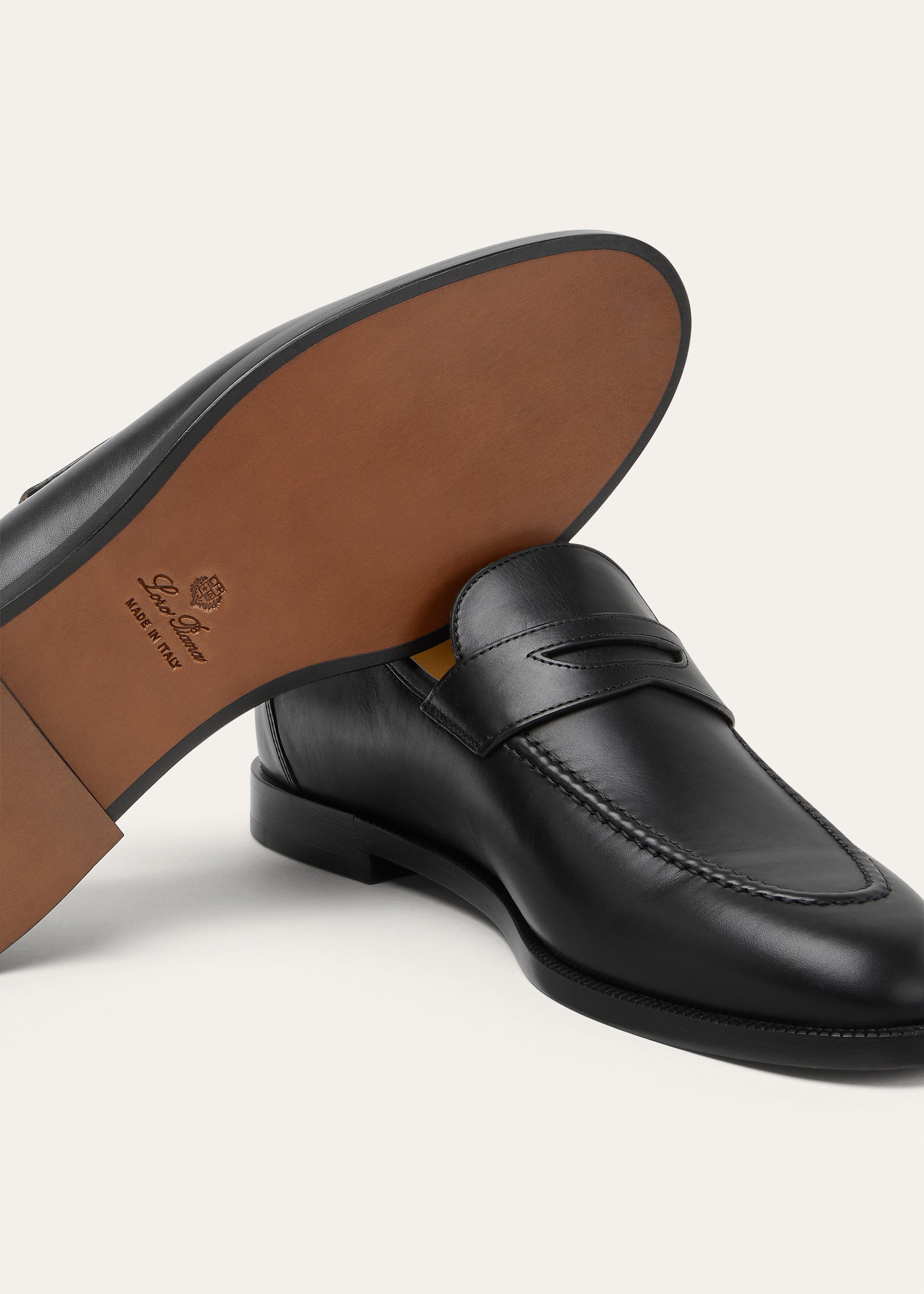 Sergio loafers van leer | BG_TRANSPARENT | Zwart