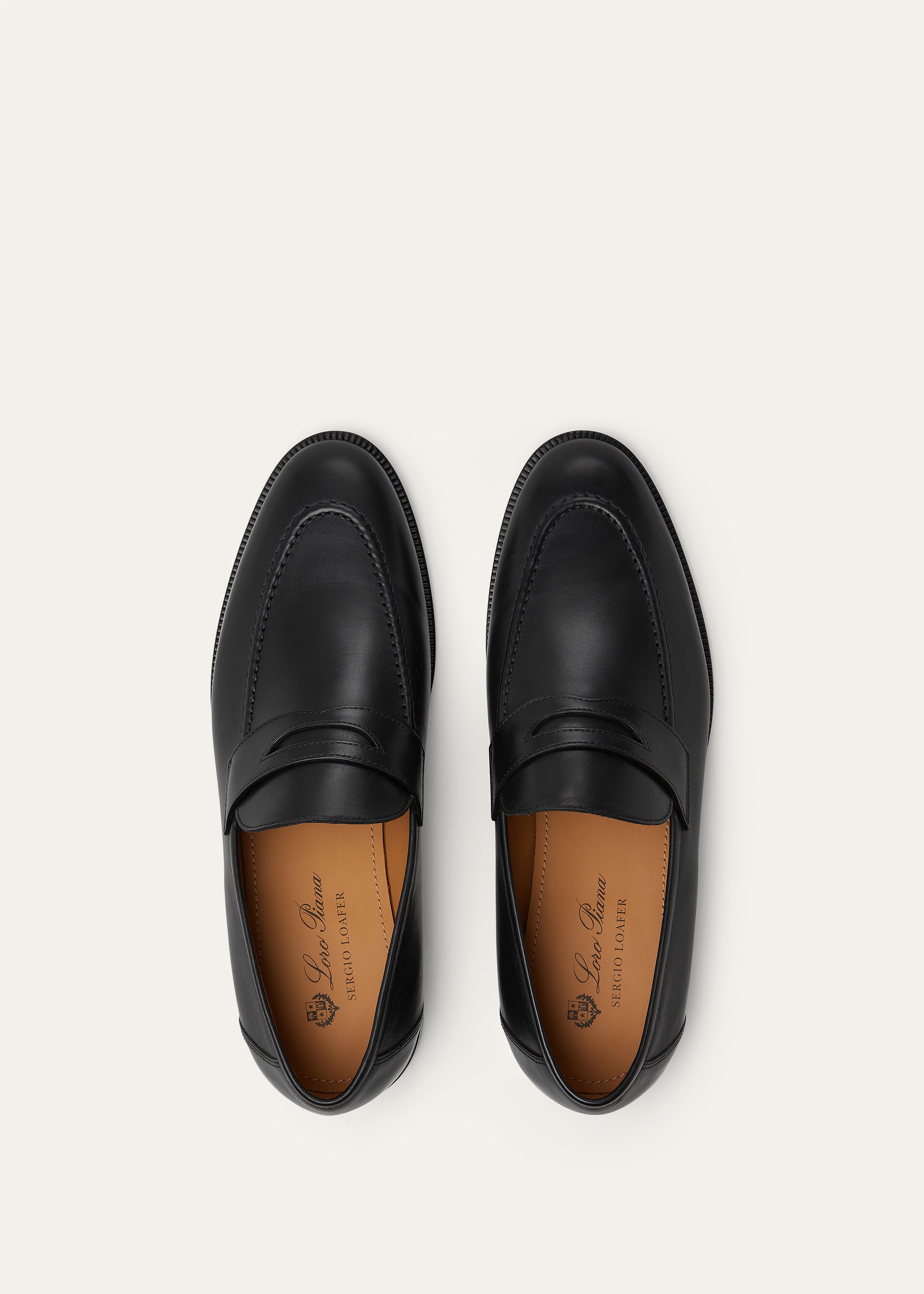 Sergio loafers van leer | BG_TRANSPARENT | Zwart