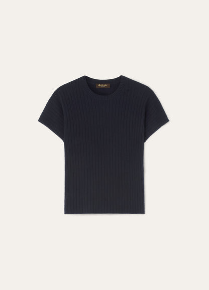 T-shirt van baby cashmere | BG_TRANSPARENT | BLUE NAVY