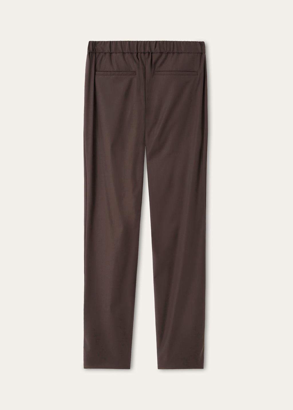 Broek van zijde en scheerwol | Bruin